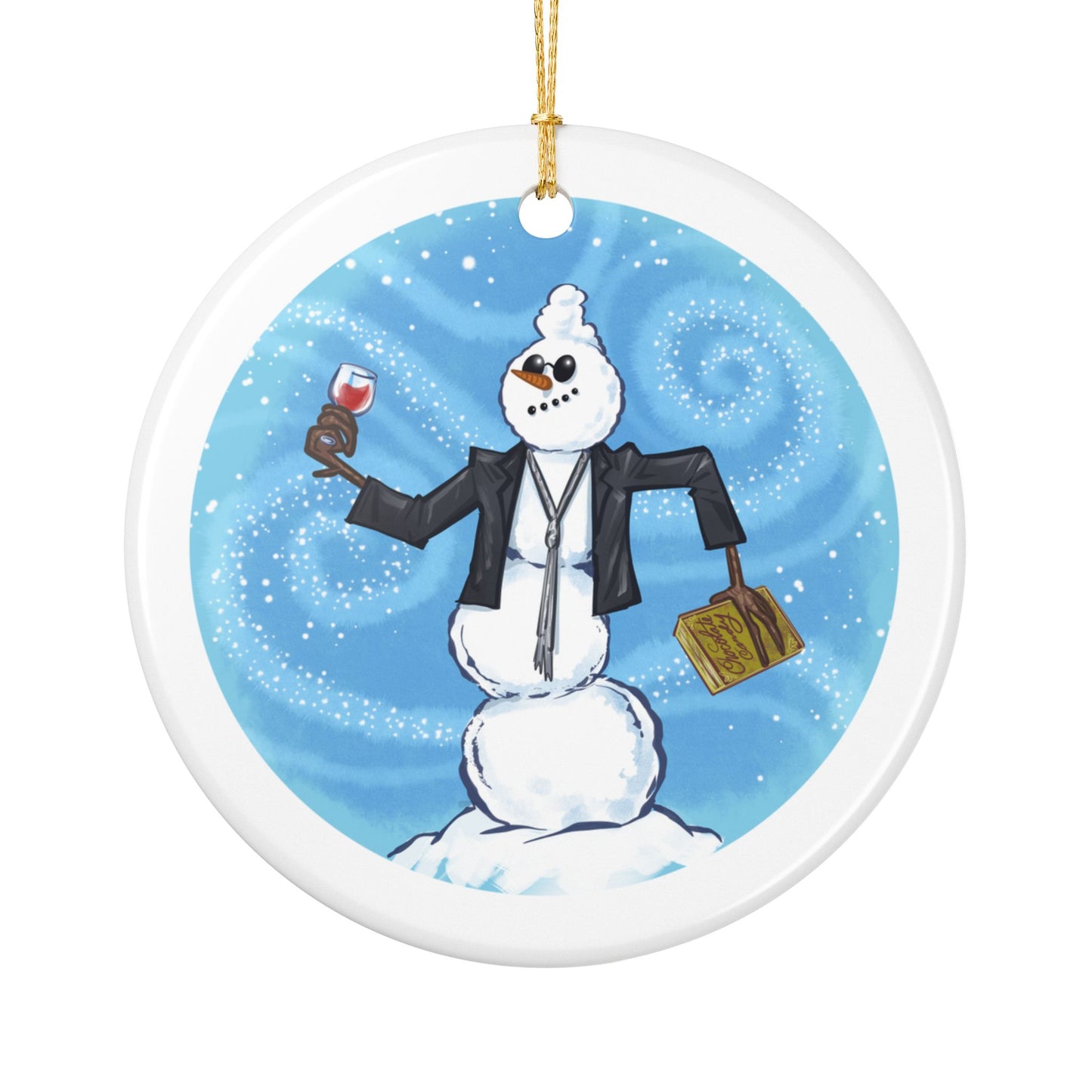 Crowman Ornament (2-sided ceramic)