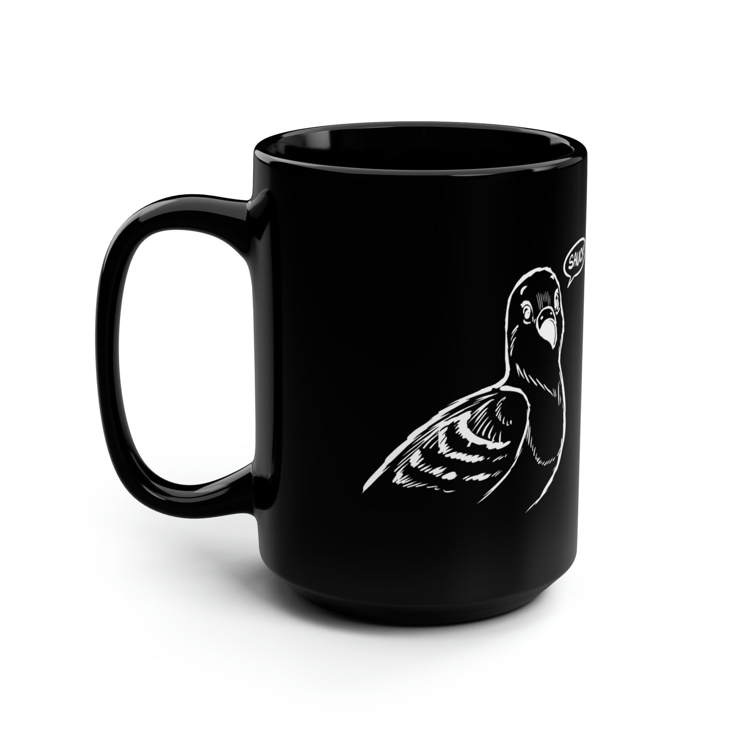 Saucy! Pigeon Mug 15oz Black