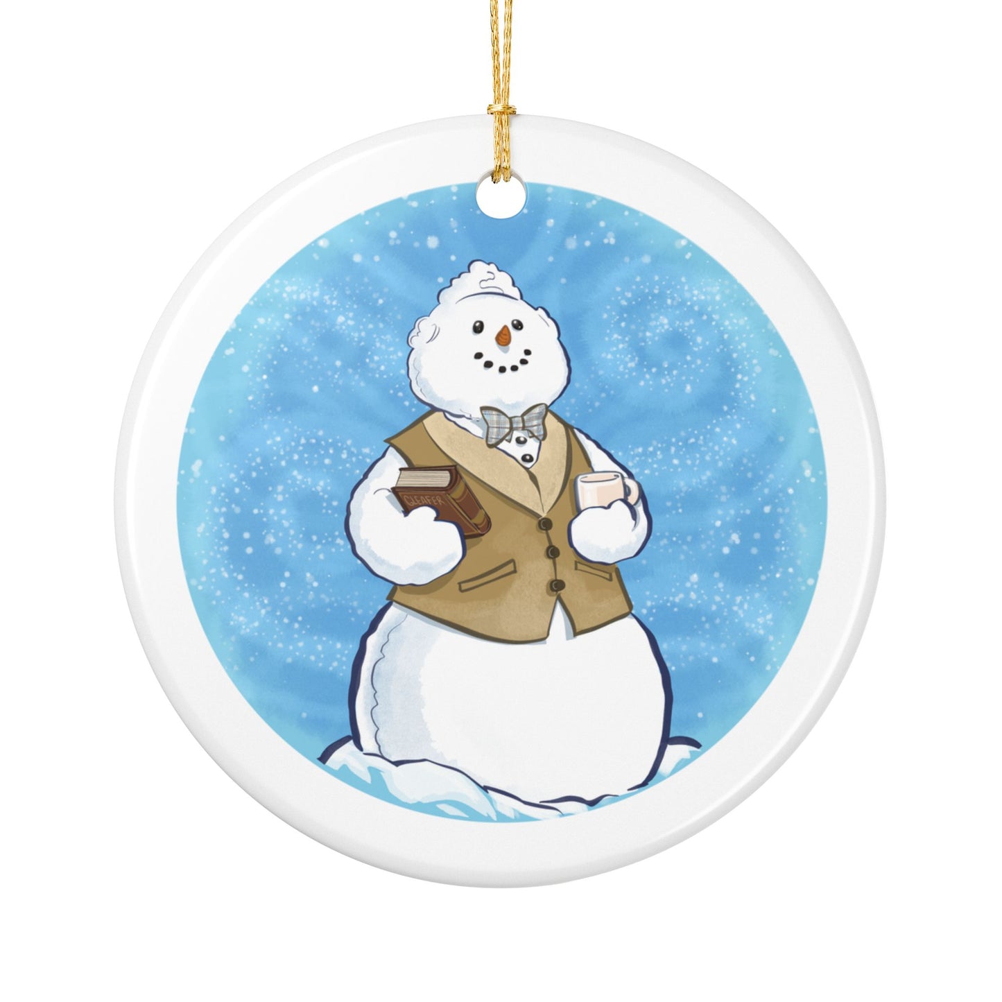 Azisnowman Ornament (2-sided ceramic)
